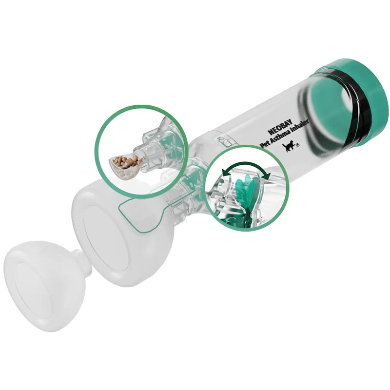 Neobay Cat Aerosol Chamber with Comfort Feeder — Green product kit
