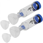 Neobay Cat Inhaler Spacer with Flow Indicator — Blue 2-Pack product kit