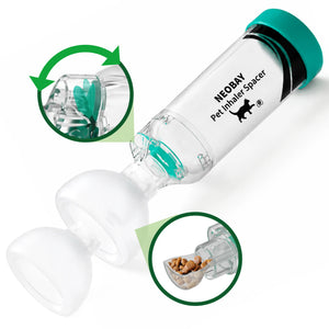 Cámara de aerosol Neobay para gatos con alimentador cómodo — Verde