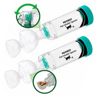 Cámara de aerosol Neobay para gatos con alimentador cómodo — Verde, paquete de 2