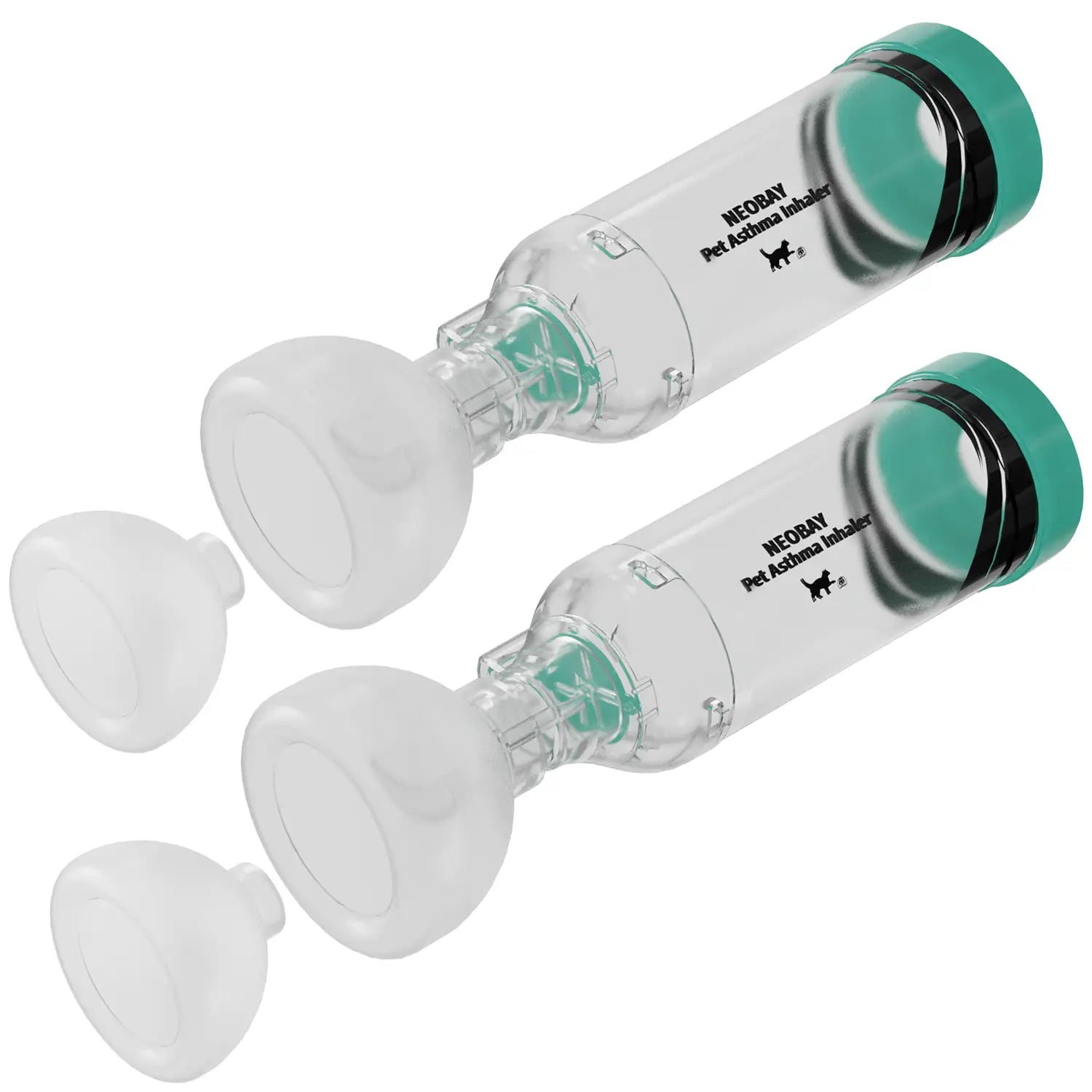 Neobay Cat Aerosol Chamber comfort feeder mask close-up showing exhalation valve