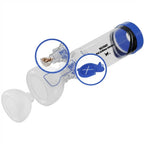 Neobay Cat Inhaler Spacer with visual flow indicator and mask - lifestyle shot
